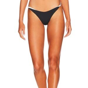 L*space Lovegood Bikini Bottom in Black & Cream NWT
